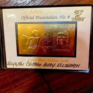 ROBERTO CLEMENTE 23kt PURE YELLOW GOLD